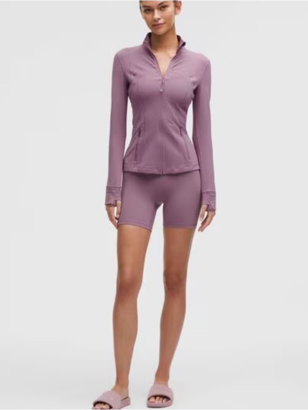 New lululemon athletica define jacket lavender align Bike Shorts set